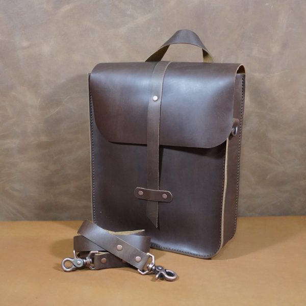 Montana Bison And Leather - Old West Pull Messenger Bag