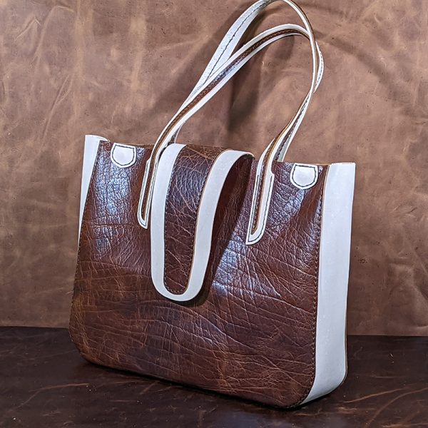 Montana Bison And Leather -_Two toned tote large Image 2