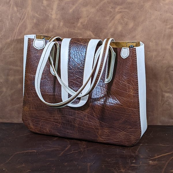 Montana Bison And Leather -_Two toned tote large Image